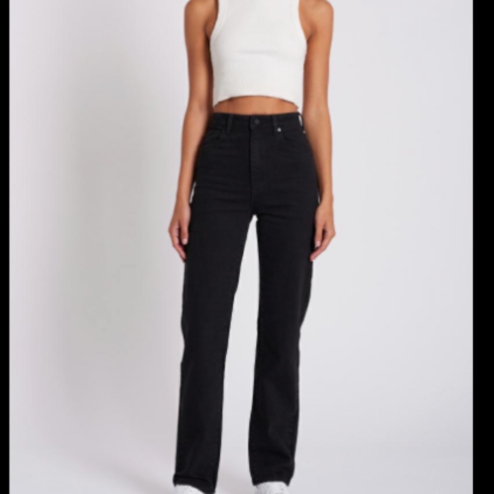 Straight black high rise jeans - Abrand